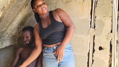 Dripping pussy get fucked under the step