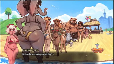 My Pig Princess 0.8 [ SEX POSITIVE Hentai Game ] Ep.30 beach fun might turn into THREESOME !