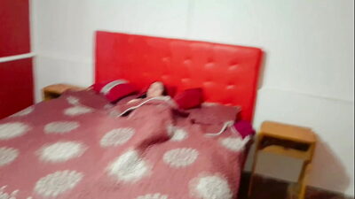 stepson comes to fuck, we do it carefully while the cuckold rests in the same bed
