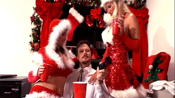 Whitney Stevens And Devon Lee Get Their Pussies Pounded On Xmas
